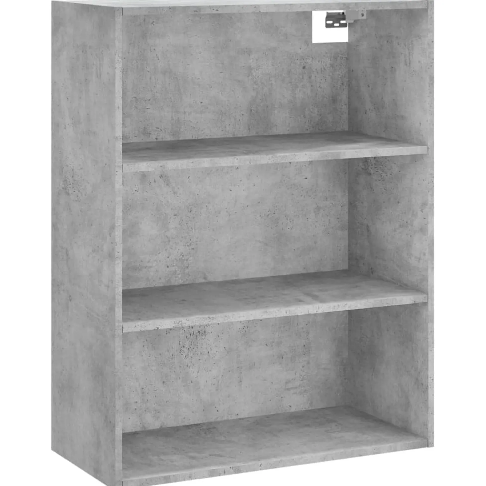 Szafka Regał Witrynka Szara Beton z Drzwiami Szklanymi 69.5x34x180 cm