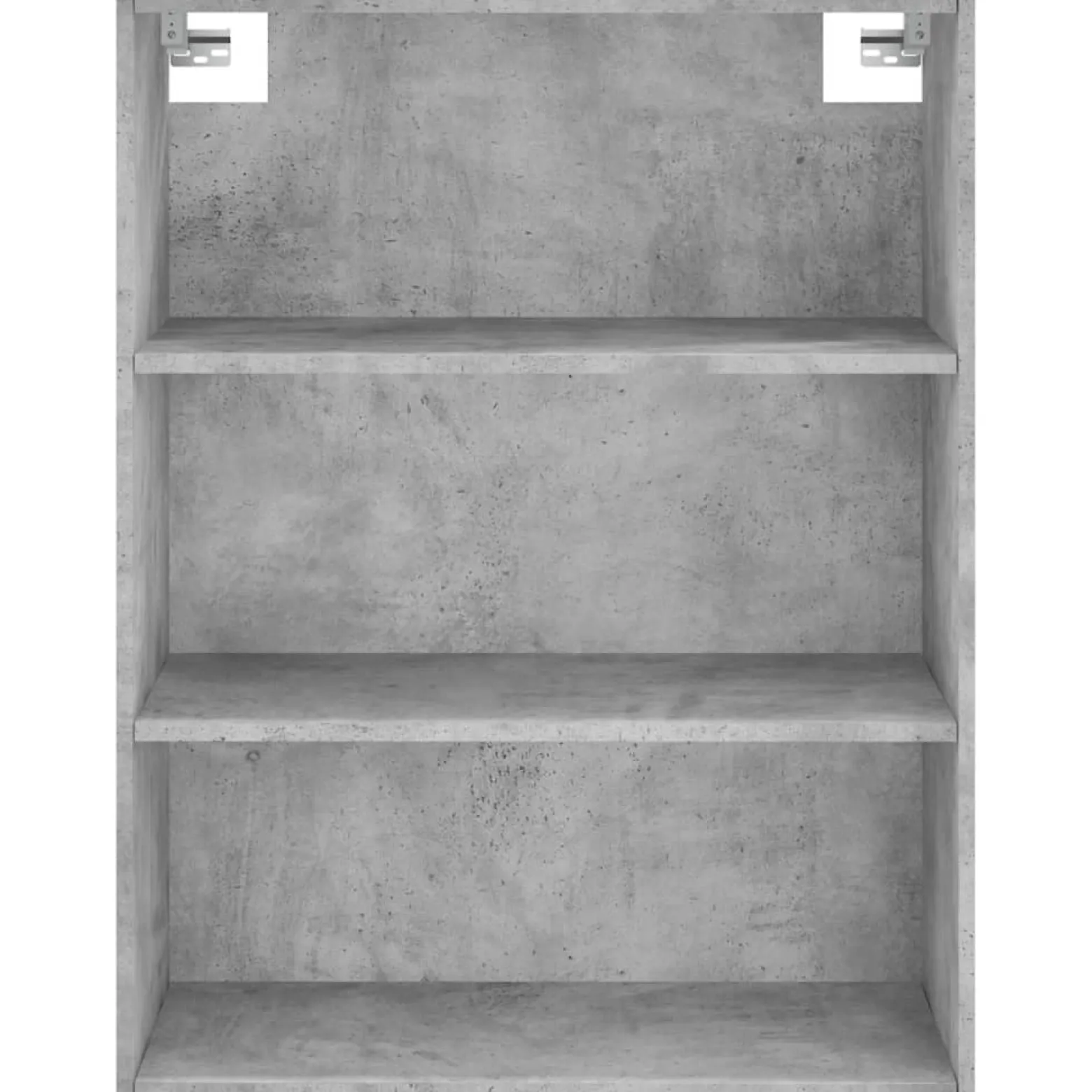 Szafka Regał Witrynka Szara Beton z Drzwiami Szklanymi 69.5x34x180 cm