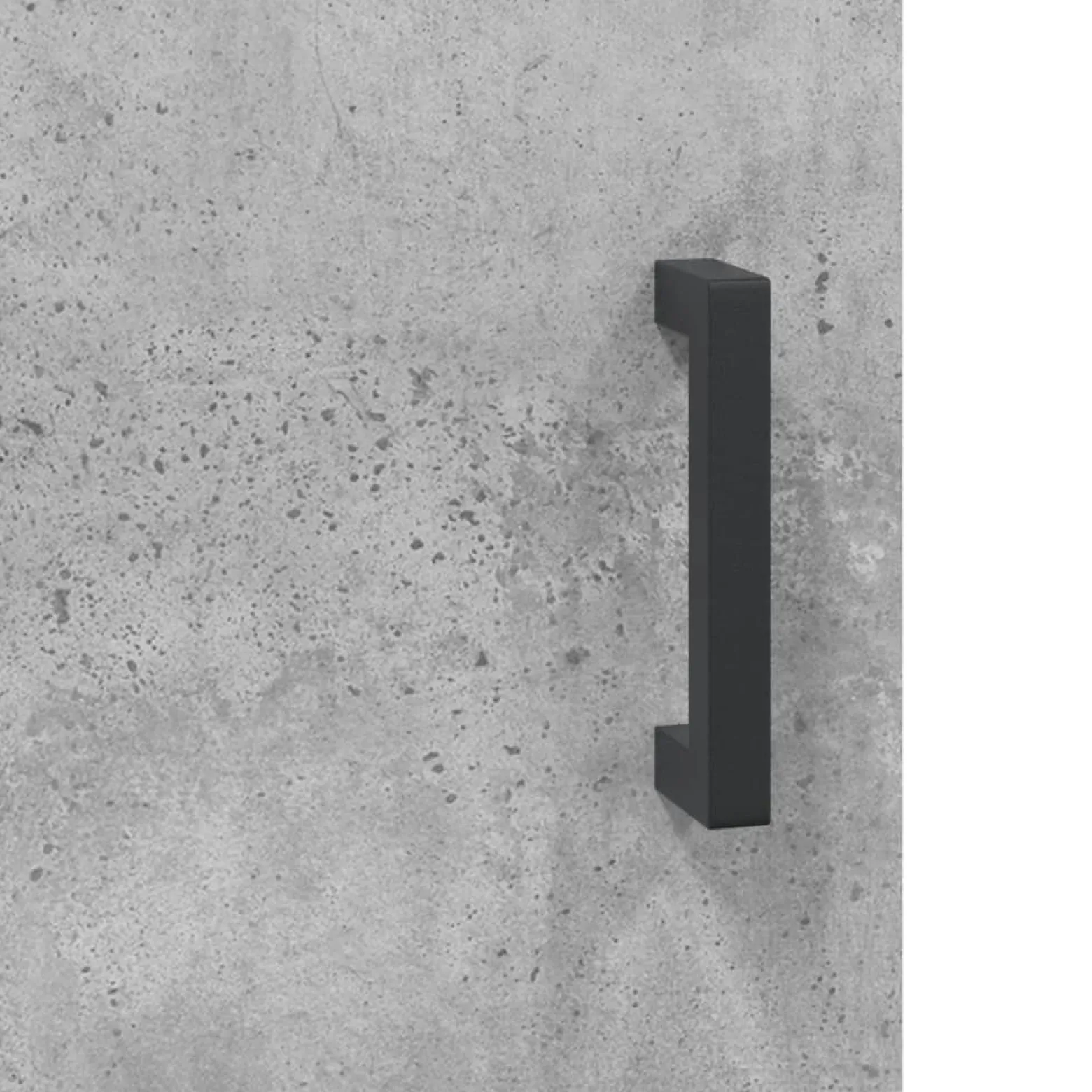 Szafka Regał Witrynka Szara Beton z Drzwiami 69.5x34x180 cm do Salonu
