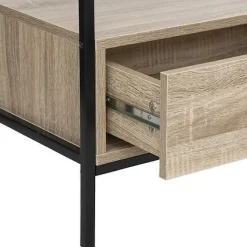 SZAFKA RTV Aliaj naturalna/czarna 100x40x54 cm WYSOKIE NÓŻKI