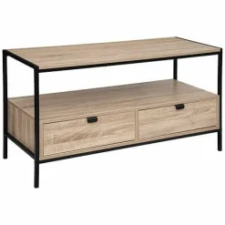 SZAFKA RTV Aliaj naturalna/czarna 100x40x54 cm WYSOKIE NÓŻKI