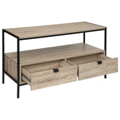 SZAFKA RTV Aliaj naturalna/czarna 100x40x54 cm WYSOKIE NÓŻKI