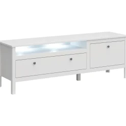 Szafka RTV AZURA 160 cm Biała do Salonu Skandynawska