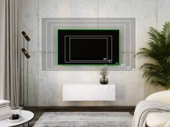 Szafka RTV : Biały Matowy / Biały Błyszczący, 100 x 34 x 32 cm