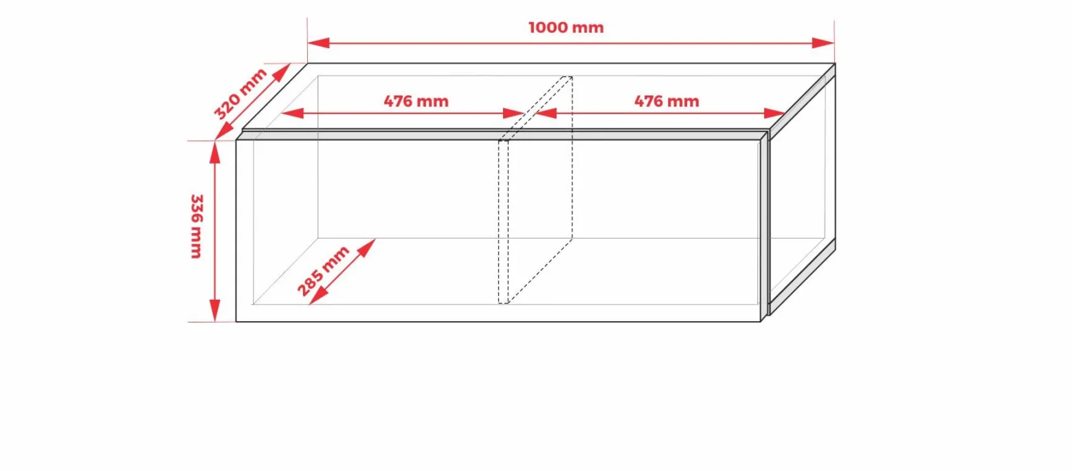 Szafka RTV : Biały Matowy / Biały Błyszczący, 100 x 34 x 32 cm
