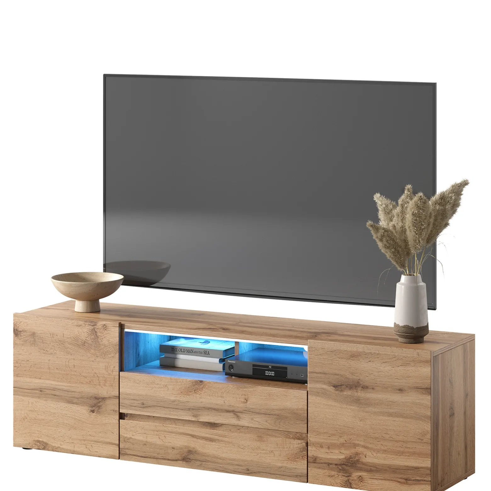 Szafka RTV 137 cm do salonu SENZO dąb wotan