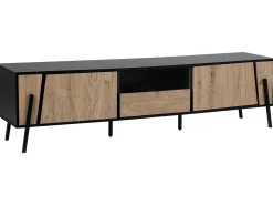 Szafka RTV 177 cm miejsce na kable drewno