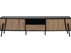 Szafka RTV 177 cm miejsce na kable drewno