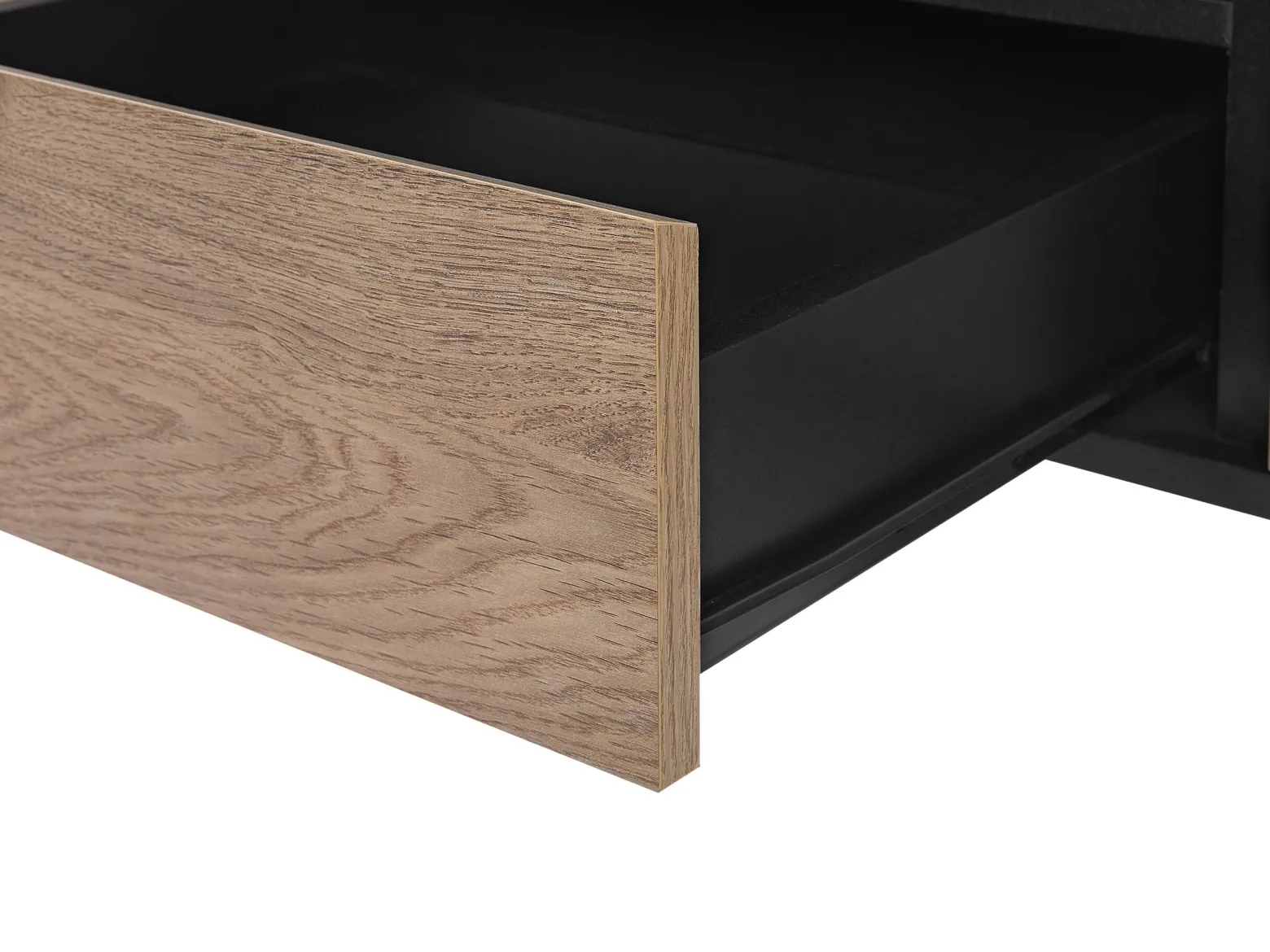Szafka RTV 177 cm miejsce na kable drewno