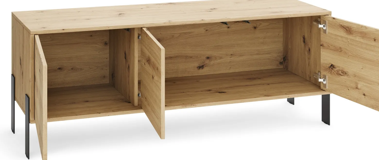 Szafka RTV 150 cm pod TV do salonu NUVIO dąb artisan