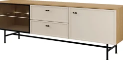 Szafka RTV 180 cm z 2 drzwiami i 2 szufladami EVORIA