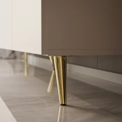 Szafka RTV COLGANTE KASZMIR 200 cm na nóżkach złotych