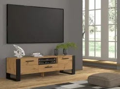Szafka RTV dąb artisan - Elnix