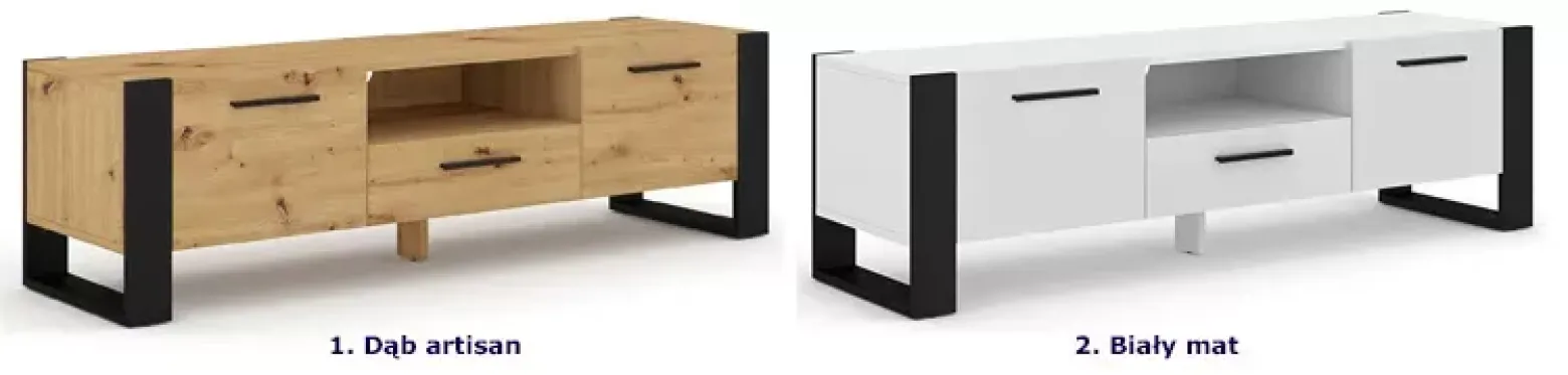 Szafka RTV dąb artisan - Elnix