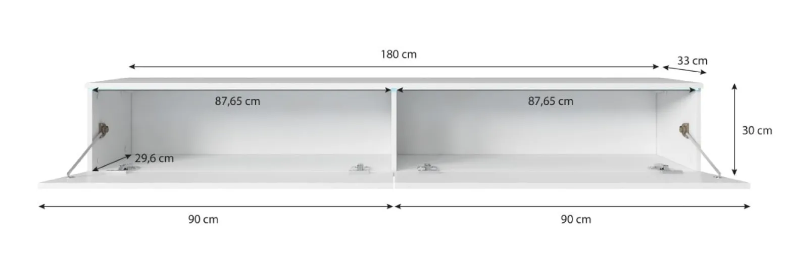 Szafka RTV DONNA 180 w kolorze beton
