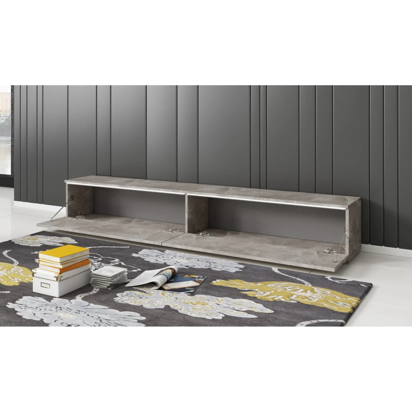 Szafka RTV DONNA 180 w kolorze beton