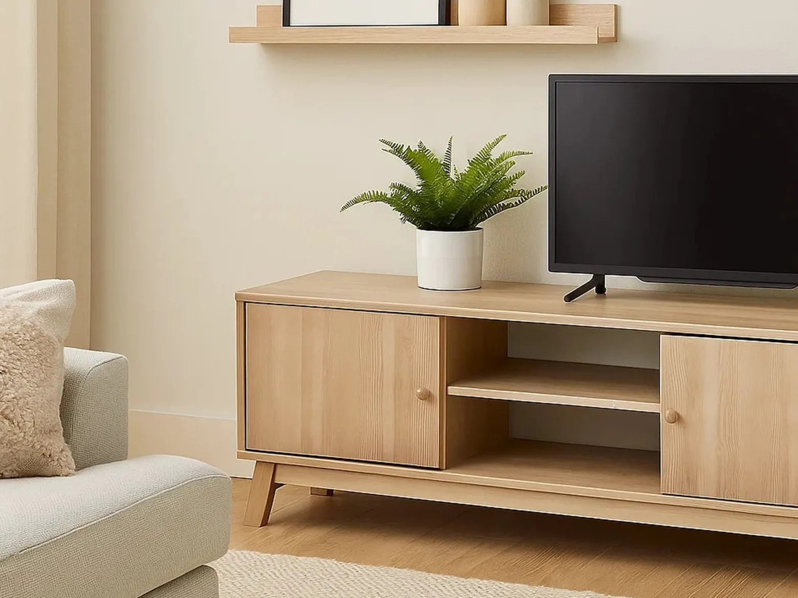 Szafka RTV drewniana OREGON WOOD 150 cm, kolor dębowy