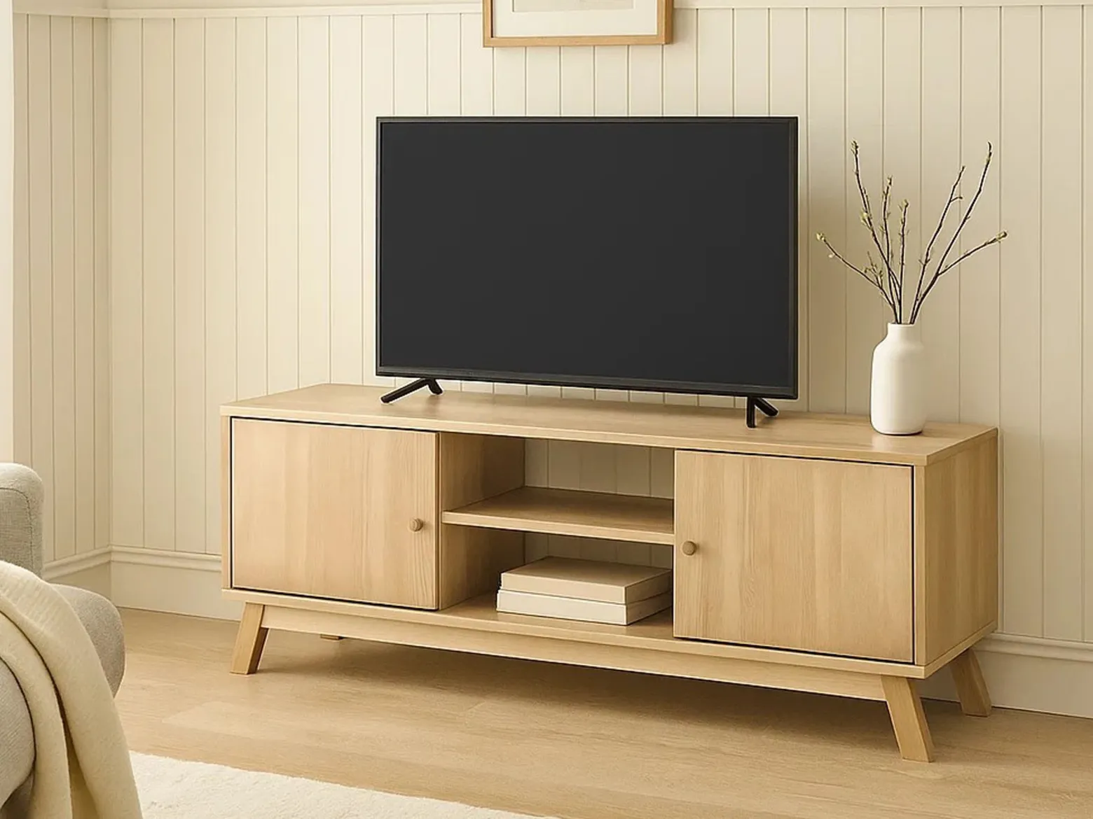 Szafka RTV drewniana OREGON WOOD 150 cm, kolor dębowy