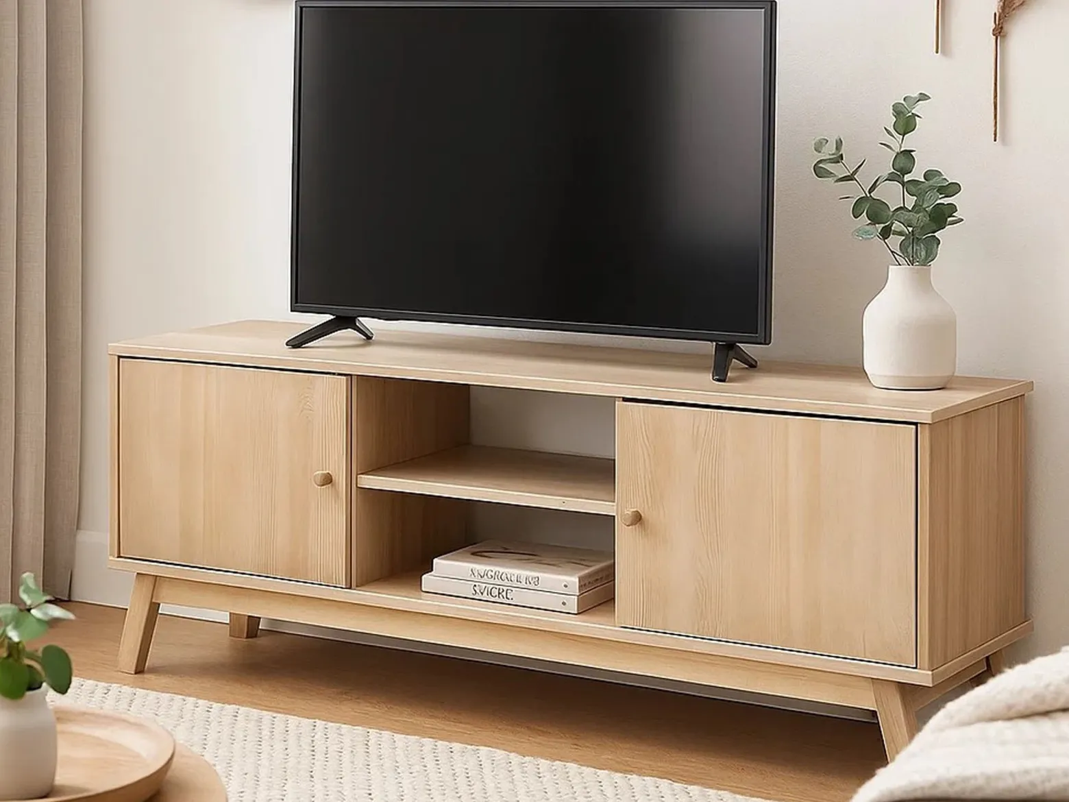 Szafka RTV drewniana OREGON WOOD 150 cm, kolor dębowy