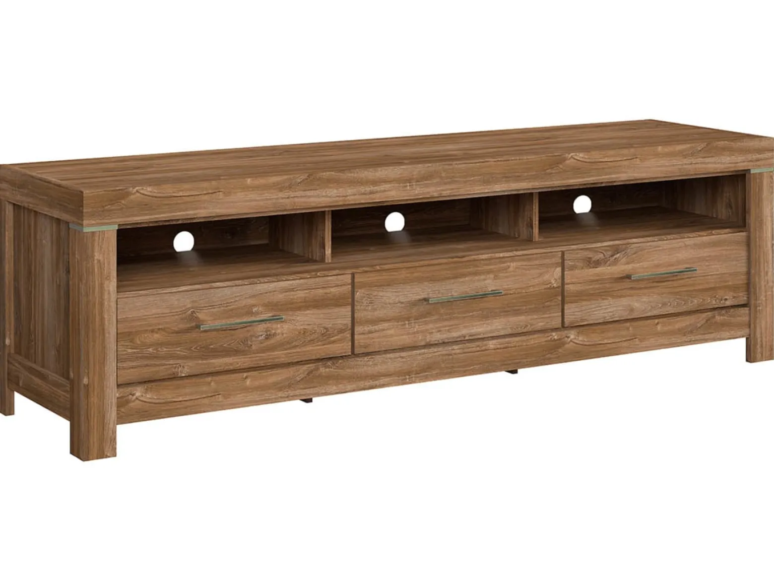 Szafka RTV Gent 200 cm z 3 szufladami i półką dąb stirling