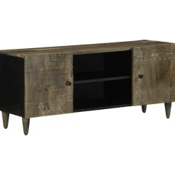 Szafka RTV Jasnoszara 105x33.5x46 cm Drewno lite Mango