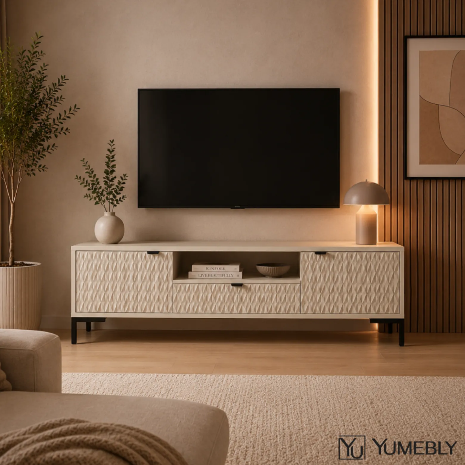 Szafka RTV MODERN – Kaszmir | 150x47x40 cm