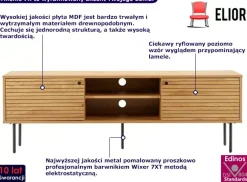 Szafka RTV na nóżkach z lamelami - Aveno