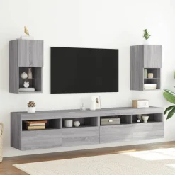 Szafka RTV Stolik Półka Szafka Pod Telewizor Do Salonu LED 30.5x30x60