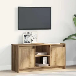 Szafka RTV Stolik Półka Szafka Pod Telewizor Do Salonu LED 100 x 34 x 50 cm