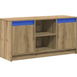 Szafka RTV Stolik Półka Szafka Pod Telewizor Do Salonu LED 100 x 34 x 50 cm