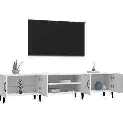 Szafka RTV Stolik Pod Telewizor Szafka Półka Biała 180x31.5x40 cm