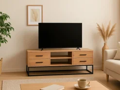 Szafka RTV Sydney II drewniana loft, kolor dębowy