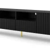 Szafka RTV WAVE 200 cm 2D2S frez czarny mat