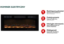 Szafka RTV z kominkiem Glossa EF 2D 190