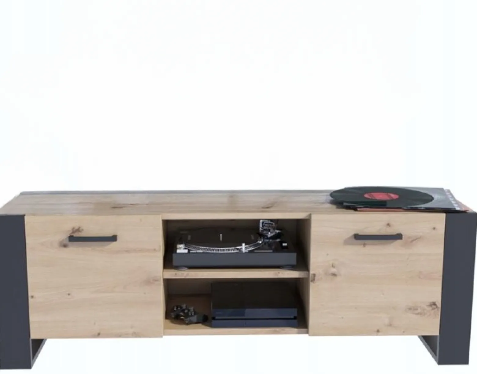 Szafka stolik RTV ALBA BIS 150cm artisan-czarny