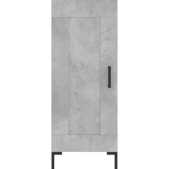 Szafka Szara Beton z Drzwiami z Szufladami 34.5x34x90 cm do Salonu