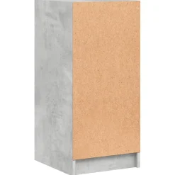 Szafka Szara Beton z Drzwiami Szklanymi 35x37x75.5 cm do Salonu