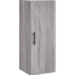 Szafka Szara Dąb Sonoma z Drzwiami 34.5x34x90 cm do Salonu Pokoju