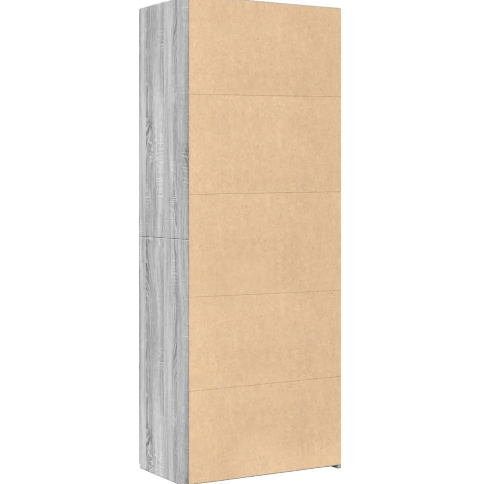 Szafka Szara Dąb Sonoma z Drzwiami z Półkami 70x42.5x185 cm