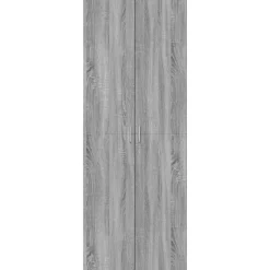Szafka Szara Dąb Sonoma z Drzwiami z Półkami 70x42.5x185 cm