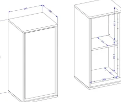 Szafka wisząca do łazienki 35 cm IRVINE biały połysk