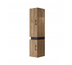 Szafka wysoka System Trio 135cm Dąb Wotan + Czarny