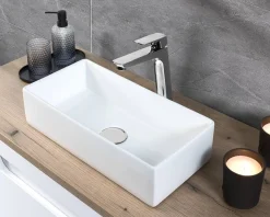 Szafka z blatem oak i umywalką Gaja 50 cm Line Reed Green z szufladami