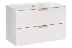 Szafka z Umywalką Aster White 80cm z Umywalką Meblową Lava