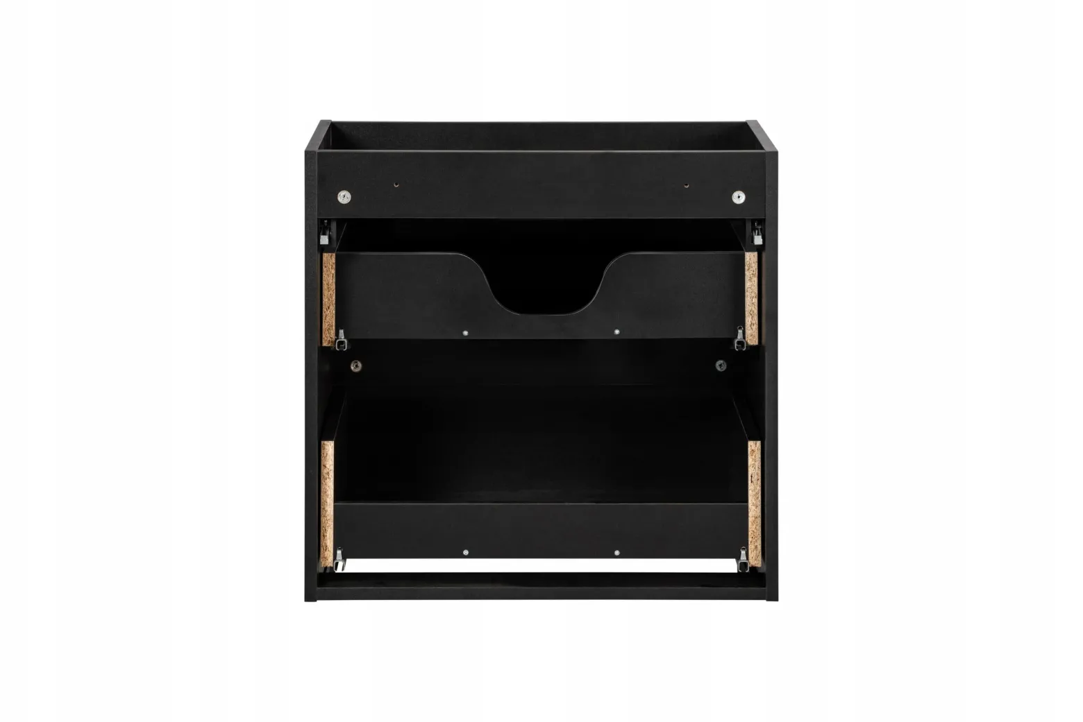 Szafka Z Umywalką 60 cm BLAT DĄB Szuflady Ryfle NOVA BLACK