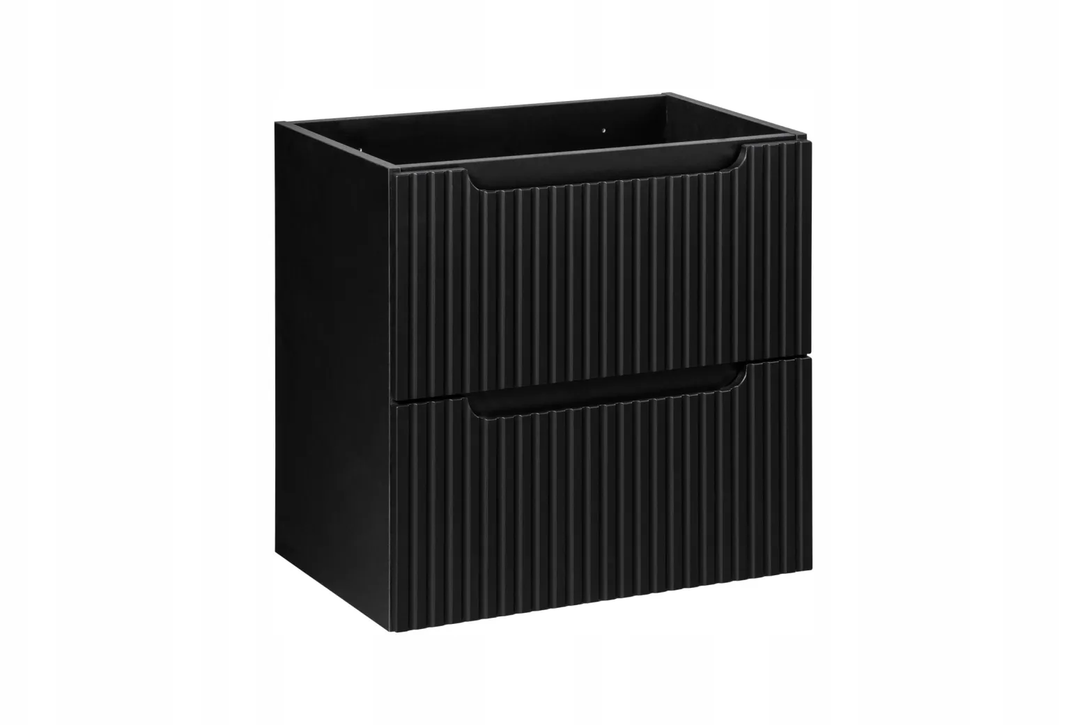 Szafka Z Umywalką 60 cm BLAT DĄB Szuflady Ryfle NOVA BLACK