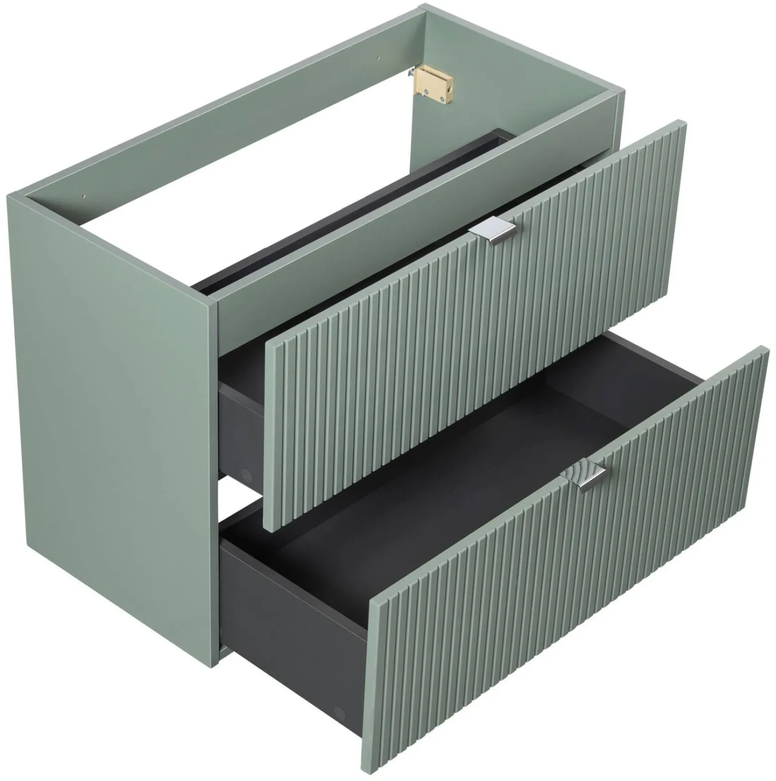 Szafka z Umywalką Line Reed Green 100cm z Blatem i Umywalką Nablatową