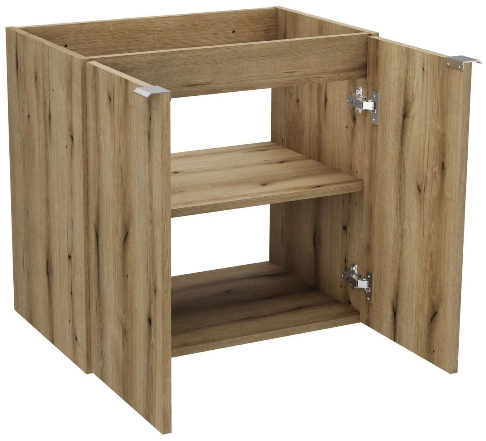 Szafka z Umywalką Nova Oak 120cm z Blatem i Dwiema Umywalkami Wiki