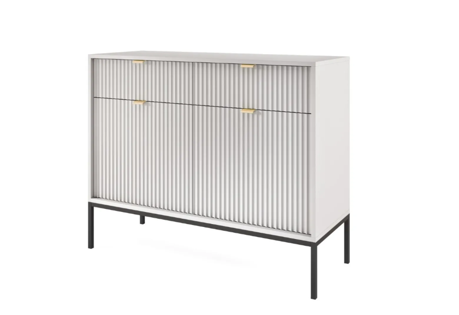 Szara Komoda na metalowych nóżkach 104cm Nilo ps