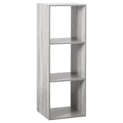 Szara Regał Biurowy 3-Poziomowy MDF LOFT 100,5 cm